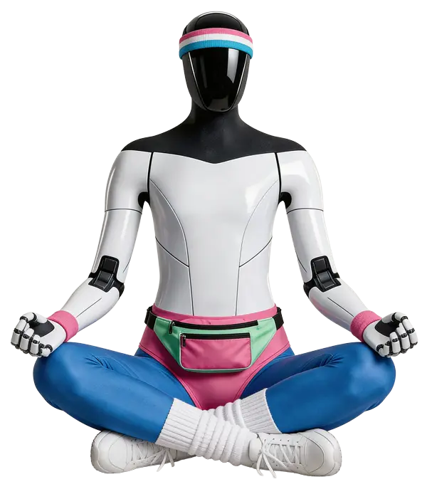 KI Roboter in Yoga-Pose
